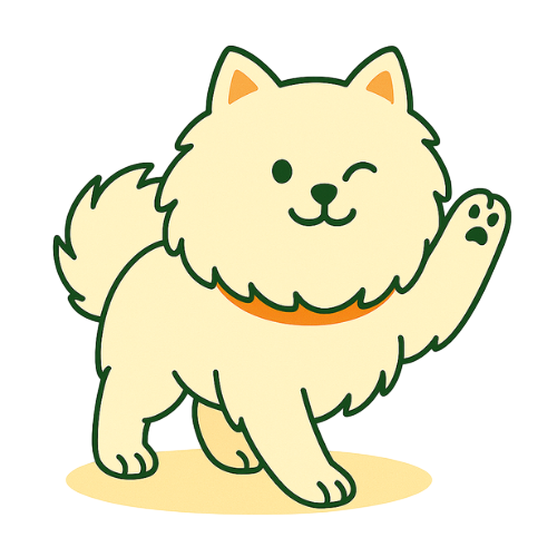 Waving Pomeranian
